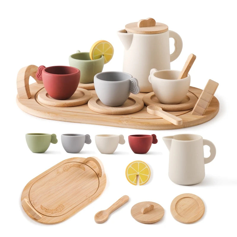 Set de thé en bois pour enfants