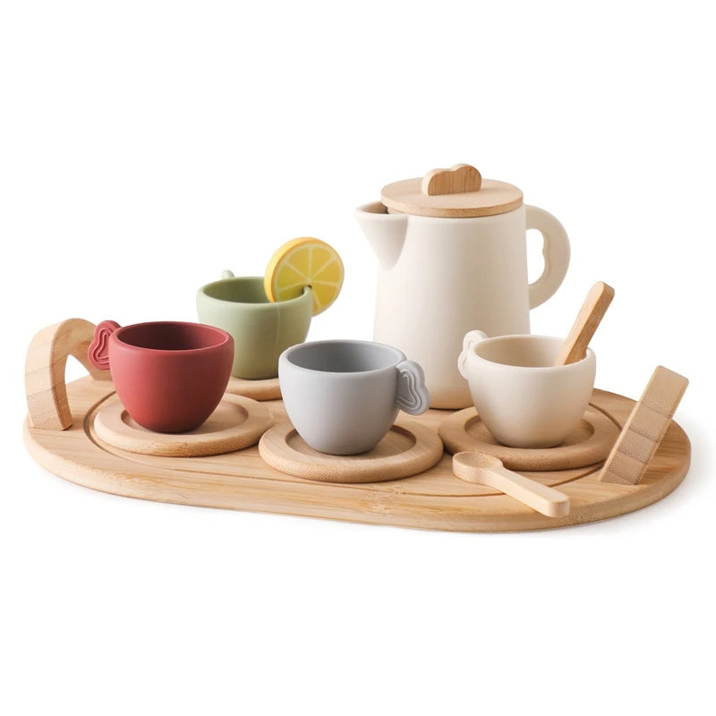 Set de thé en bois pour enfants